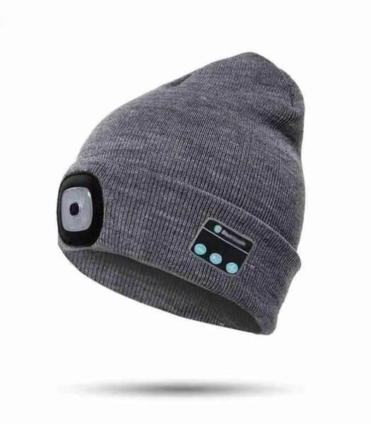 Gorro reproductor de música con linterna